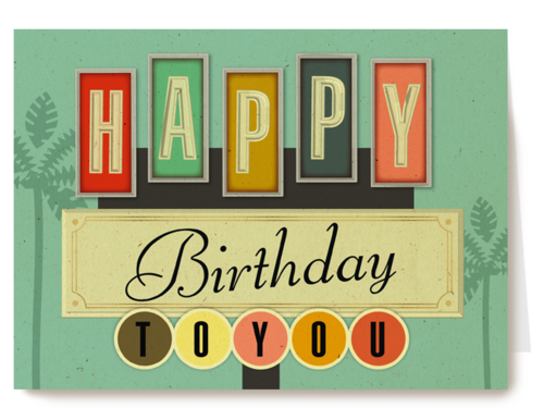 happy birthday sign for you