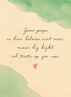 vaderdag kaart herinnering jouw papa kijkt trots op je neer