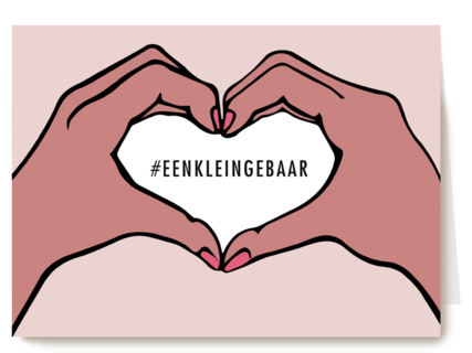 eenkleingebaar kaart een klein gebaar hart handen