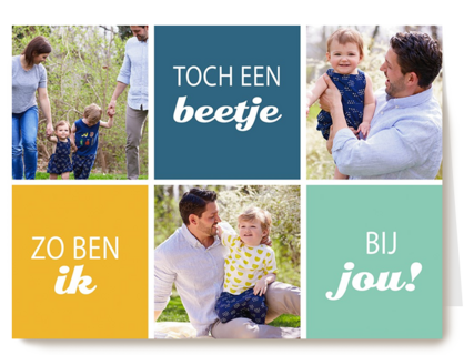 fotokaart verjaardag man zo ben ik toch een beetje bij jou
