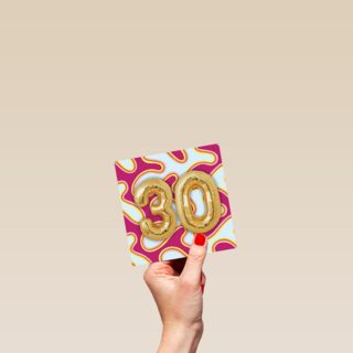 gouden ballonnen met 30 jaar