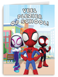 Back to school kaart Spiderman