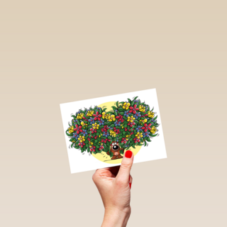 funny mail blanco bos bloemen