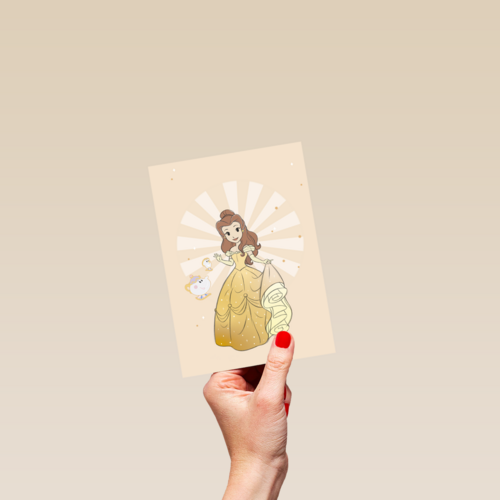 prinses kaart disney blanco belle