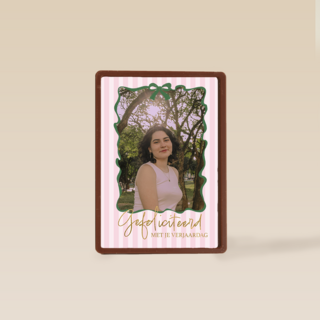 Verjaardagskaart gefeliciteerd strikje roze