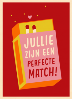 Liefdjeskaart jullie zijn een perfecte match