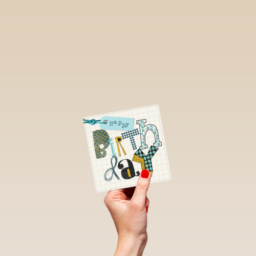 label happy letters birthay