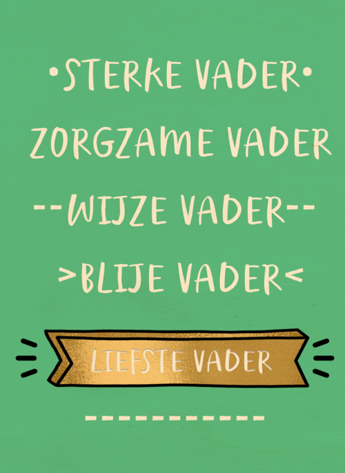 vaderdag kaart liefste vader