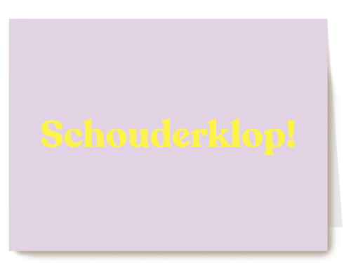 goed gedaan kaart andc schouderklopje