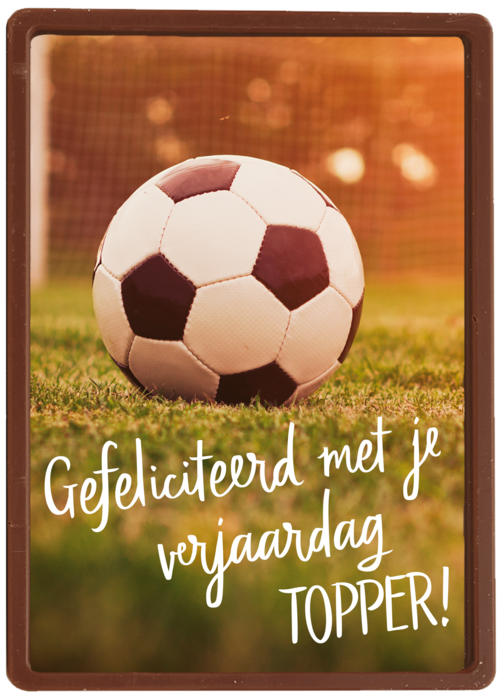 Verjaardagskaart voetbal topper