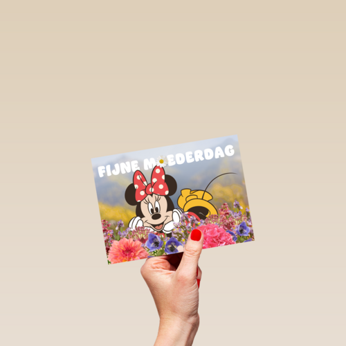 Moederdag kaart Minnie Mouse