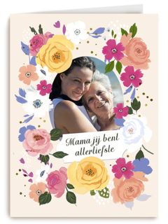 Mama allerliefste bloemen fotokaart
