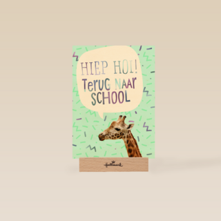 Back to school kaart Giraffe