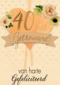 Huwelijkskaart 40 jaar getrouwd Van harte gefeliciteerd