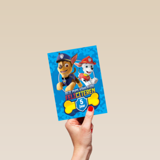 Paw Patrol kaart deze pups komen jou feliciteren