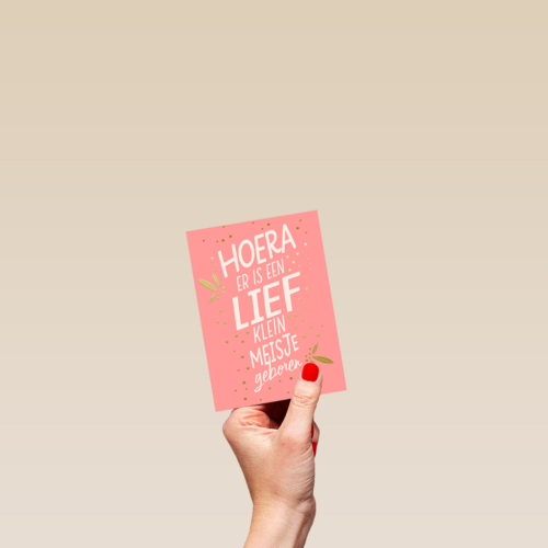 hoera er is een lief klein meisje geboren