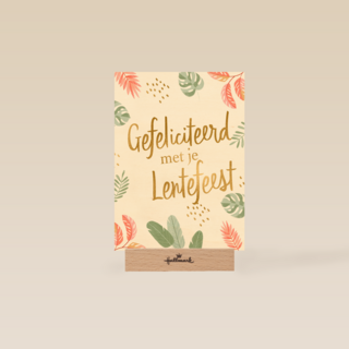 Gefeliciteerd met je lentefeest bladeren