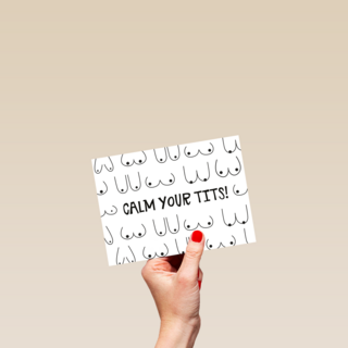 Beterschapskaart vrouw grappig Calm your tits