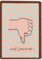 gezakt kaart thumbs down
