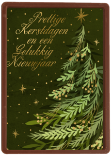 Kerstkaart stijlvolle kerstboom