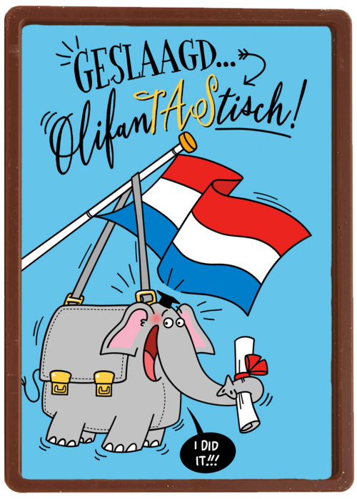 Geslaagd kaart Olifantantastisch