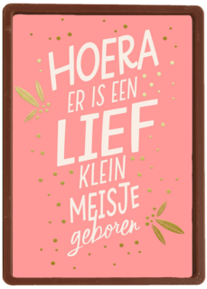 hoera er is een lief klein meisje geboren