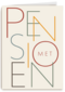 Pensioen kaart met pensioen
