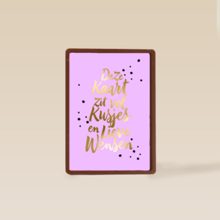 deze kaart zit vol kusjes en lieve wensen