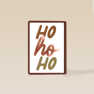 kerstkaart hip ho ho ho