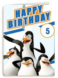 Penguins verjaardagskaart happy birthday
