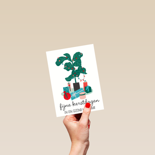 Kerstkaart Hip Gezond nieuwjaar