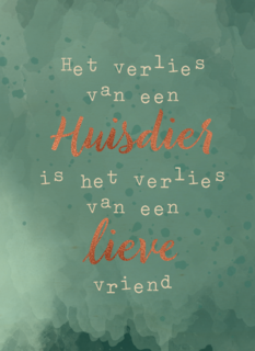 verlies van huisdier is het verlies van een vriend
