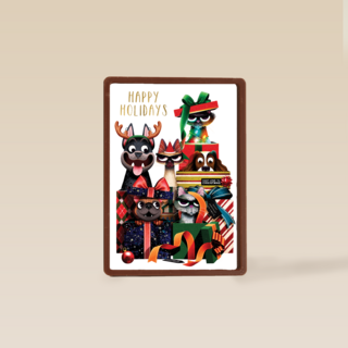 Kerstkaart Folio cats and dogs