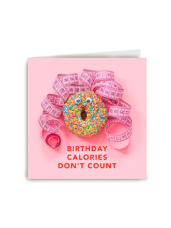 verjaardag kaart grappig birthday calories do not count