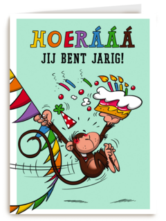 hoera jij bent jarig aap