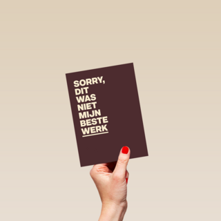 Sorry niet mijn beste werk AndC