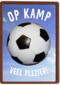 Op kamp kaart met voetbal veel plezier