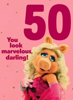 Miss piggy verjaardagskaart you look marvelous