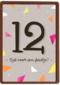 Verjaardagskaart meisje 12 vlaggetjes