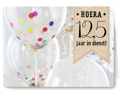 ballonnen hoera 12 5 jaar in dienst