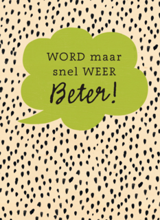 Beterschapskaart wolkje Word maar snel weer beter