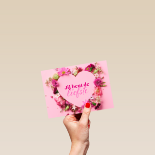 Roze bloemen jij bent de liefste
