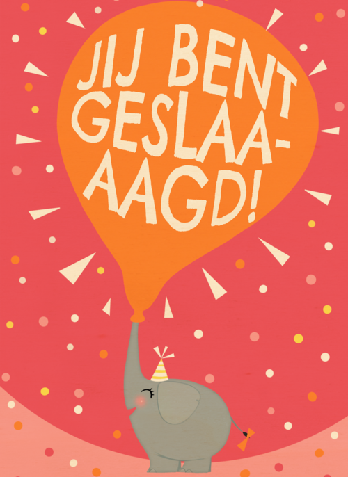 Olifant Jij bent geslaagd