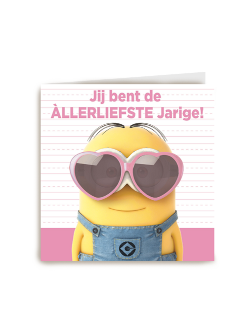 jij bent de allerliefste jarige minion kaart