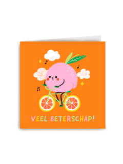 Veel beterschap van Perzik op de fiets