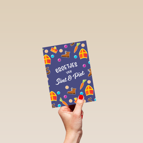 groetjes van sint en piet met veel strooigoed