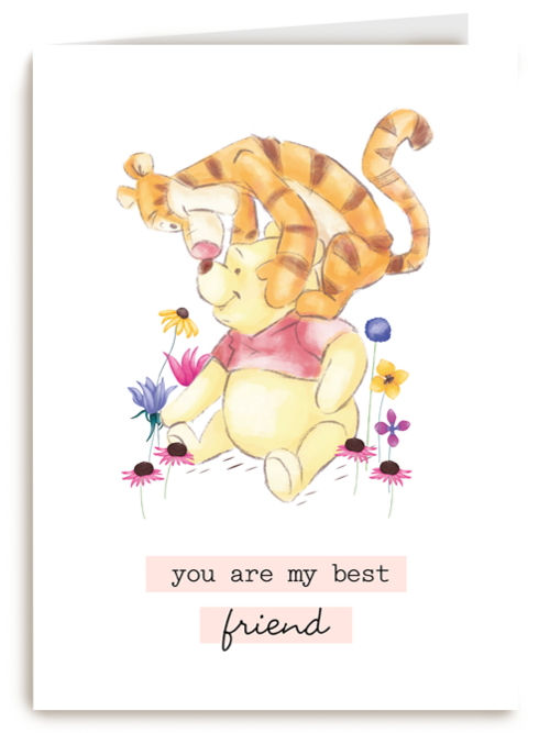 vriendschap kaart winnie de poeh tijgertje you are my best friend