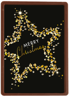 Kerstkaart stijlvol merry christmas ster