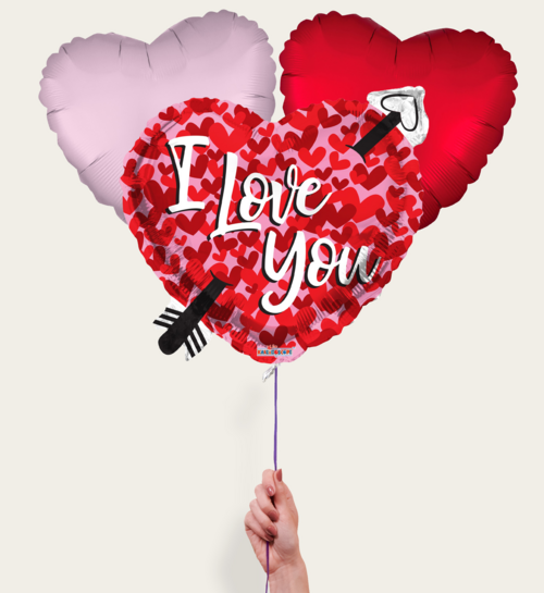 Ballonnentros I Love You Hart Multi