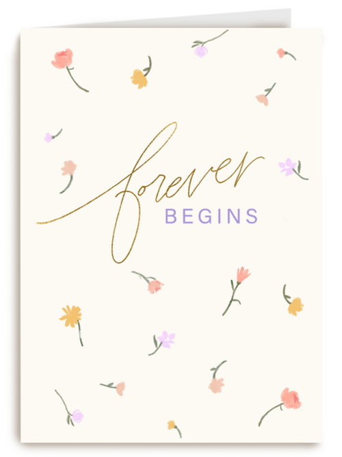 forever begins on your wedding day with flowers